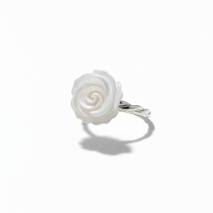 Bague Tressée rose grand