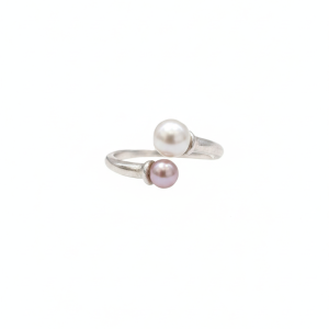 Bague Toi et moi perle