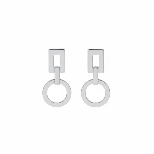 Boucles d'oreilles Rond rectangle